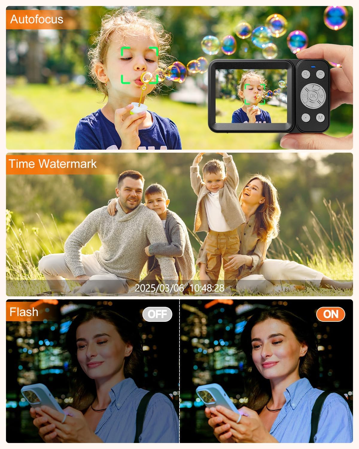 Rollei - Compactline Dual Screen Digital Camera - 64 Mp - 4K