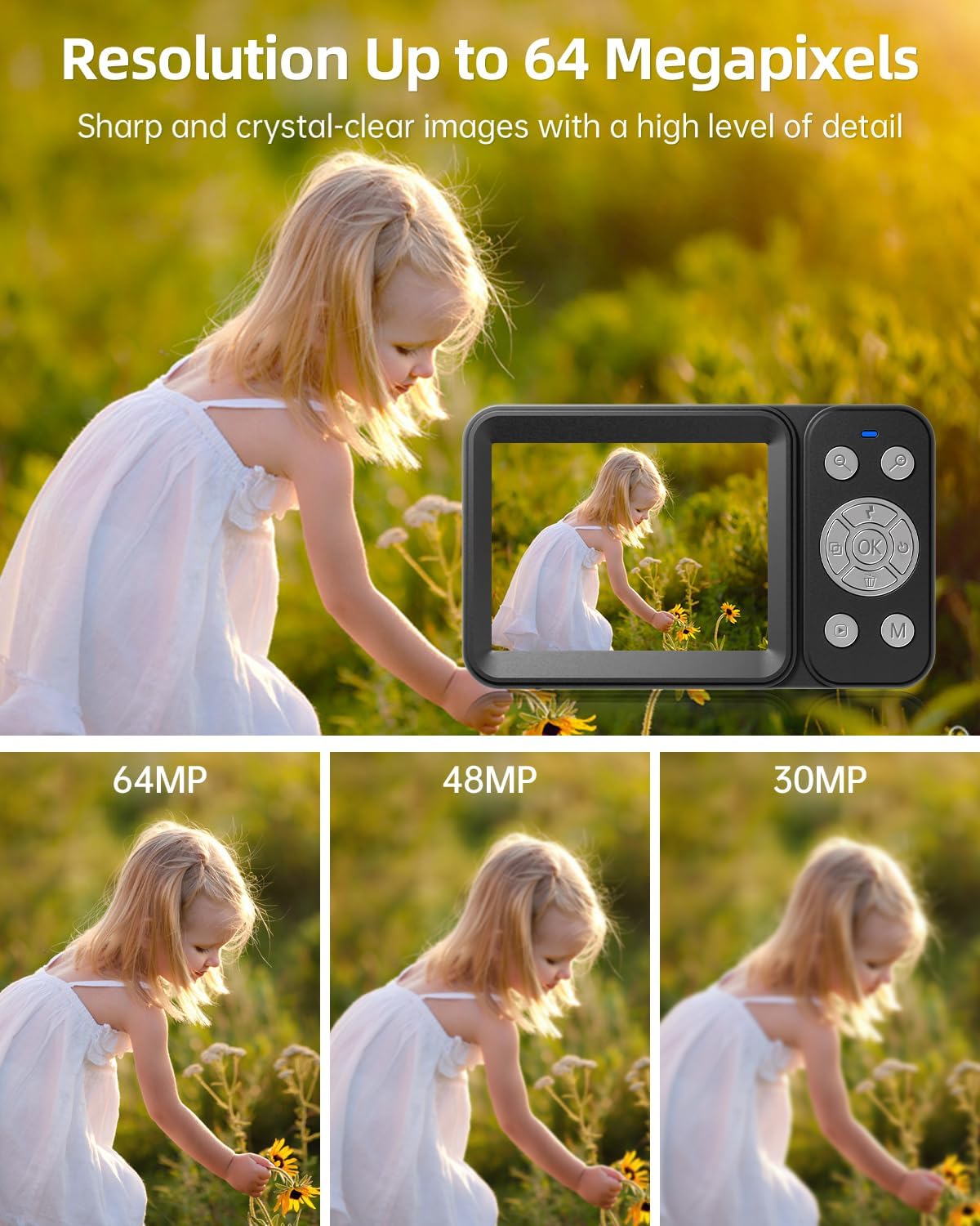Rollei - Compactline Dual Screen Digital Camera - 64 Mp - 4K