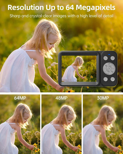Rollei - Compactline Dual Screen Digital Camera - 64 Mp - 4K