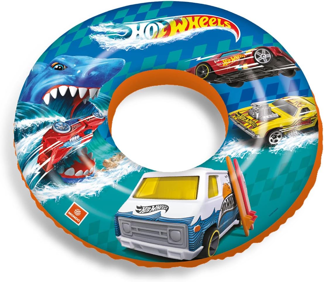 Mondo Hot Wheels 16629 Opblaasbare zwemring voor zwemmen, strand, zee, zwembad, kinderen vanaf 2 jaar