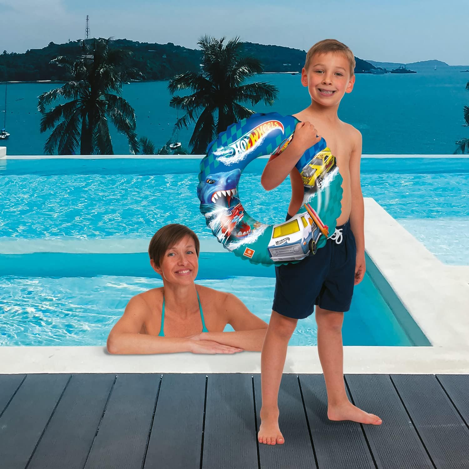 Mondo Hot Wheels 16629 Opblaasbare zwemring voor zwemmen, strand, zee, zwembad, kinderen vanaf 2 jaar