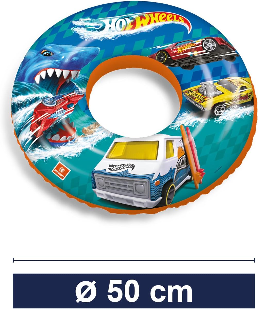 Mondo Hot Wheels 16629 Opblaasbare zwemring voor zwemmen, strand, zee, zwembad, kinderen vanaf 2 jaar