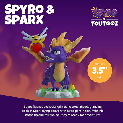 Youtooz Spyro and Sparx 3.5”Vinyl Figure – Collectible Spyro and Sparx Action Figures from Classic Video Game Series