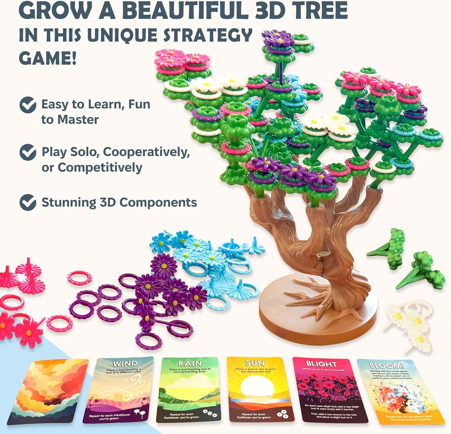 Bloomchasers - A Delightful 3D Tree Game of Flowers and Wits, 1-4 Players
