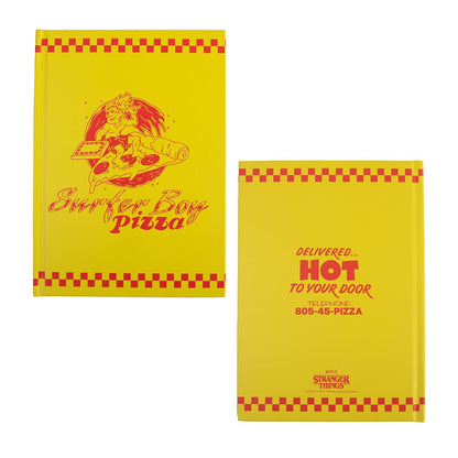 Cinereplicas Stranger Things - Surfer Boy Pizza Quaderno con copertina rigida - 14,5 * 21cm 160p - Licenza ufficiale