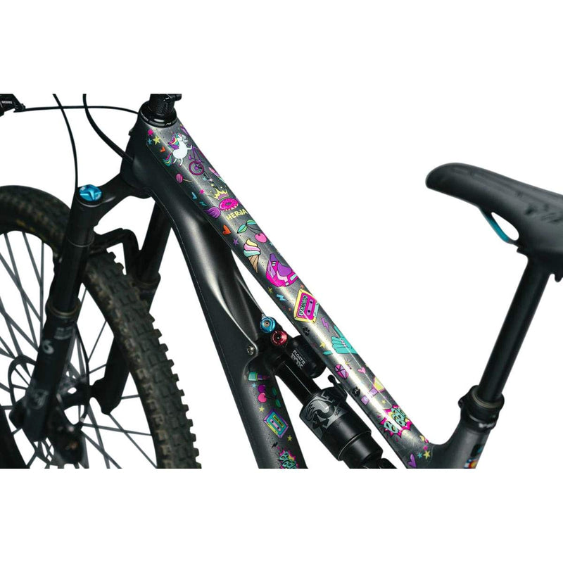 DYEDBRO - KIT VINILOS PROTECCIÓN CUADRO UNICORN GLITTER - 150-77KZB - NEGRO