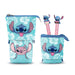 Disney Cute Pencil Case + 2 Erasable Gel Pens School Set 3 Pieces 11.5 x 17 cm, One Size