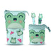 Oh My Pop! Cute Pencil Case + 10-Colour Pen + Erasable Gel Pen School Set 3 Pieces 11.5 x 17 cm, One Size