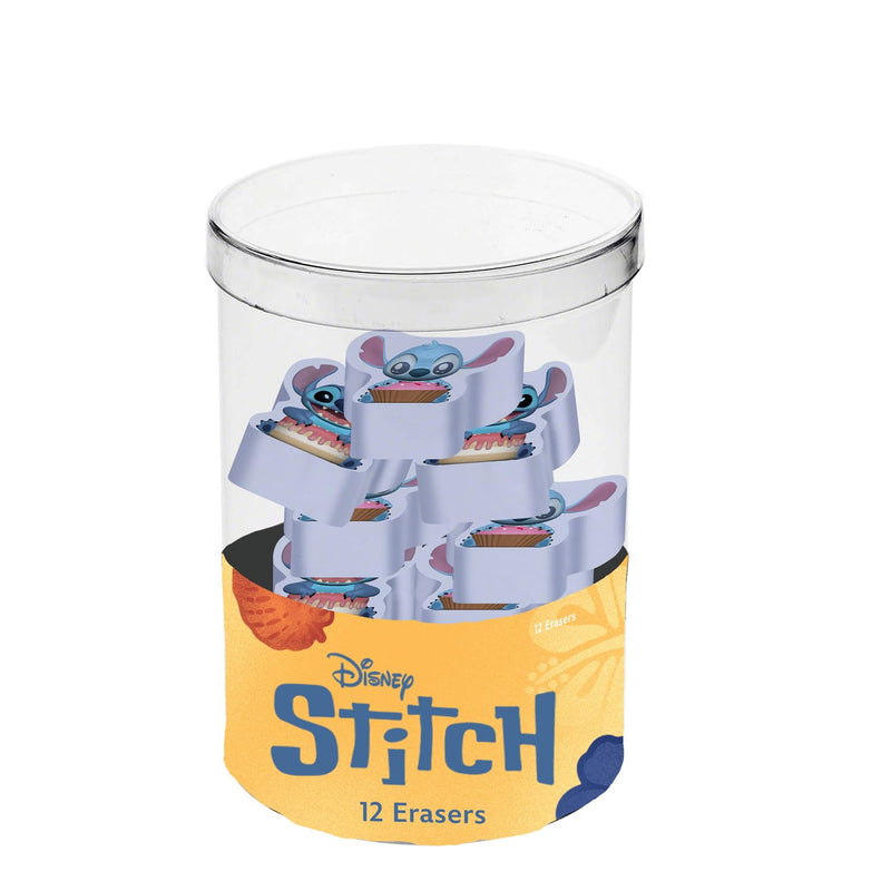 Disney Lilo e Stitch Mix-Cubo con 12 Gomme da Cancellare, Viola