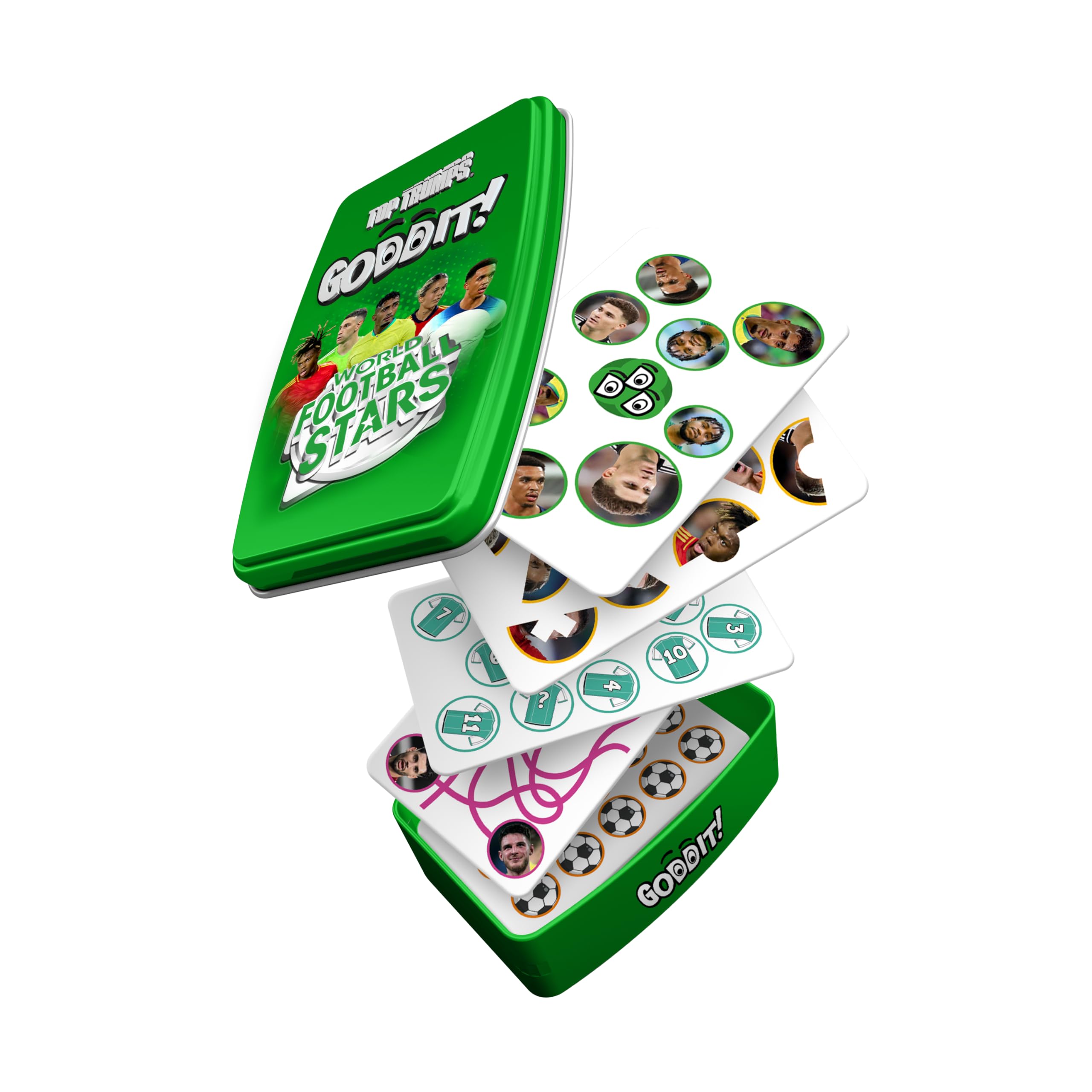 Top Trumps World Football Stars Goddit! Card Game for Kids and Adults Family Game Travel Game 1 to 6 Players Makes a Great Gift for Ages 6 plus