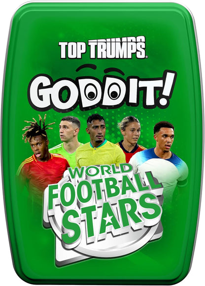 Top Trumps World Football Stars Goddit! Card Game for Kids and Adults Family Game Travel Game 1 to 6 Players Makes a Great Gift for Ages 6 plus