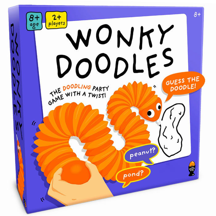 Lucky Egg Wonky Doodles – Hilarious Drawing Games for Family Game Night & Parties – Family Board Games for Adults with Wonky Doodler, 150 Word Cards & Whiteboard – Fun Game for Groups Ages 8+