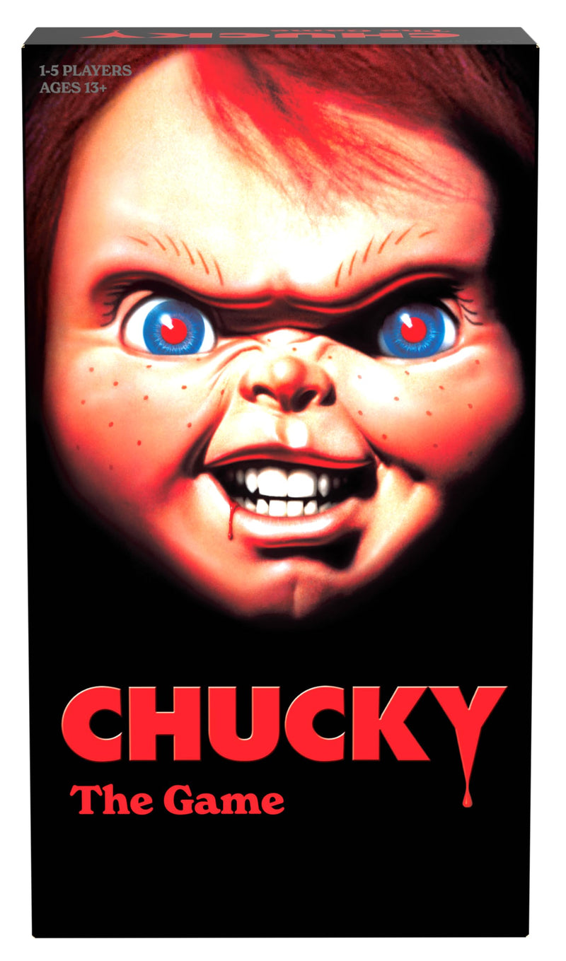 Goliath – CHUCKY – English Edition - Horror Board Game for Ages 14+ – 1 to 5 Players – 15 Min – Cooperative Game for Family or Friends – Attack Chucky or Fail – Includes Electronic Doll