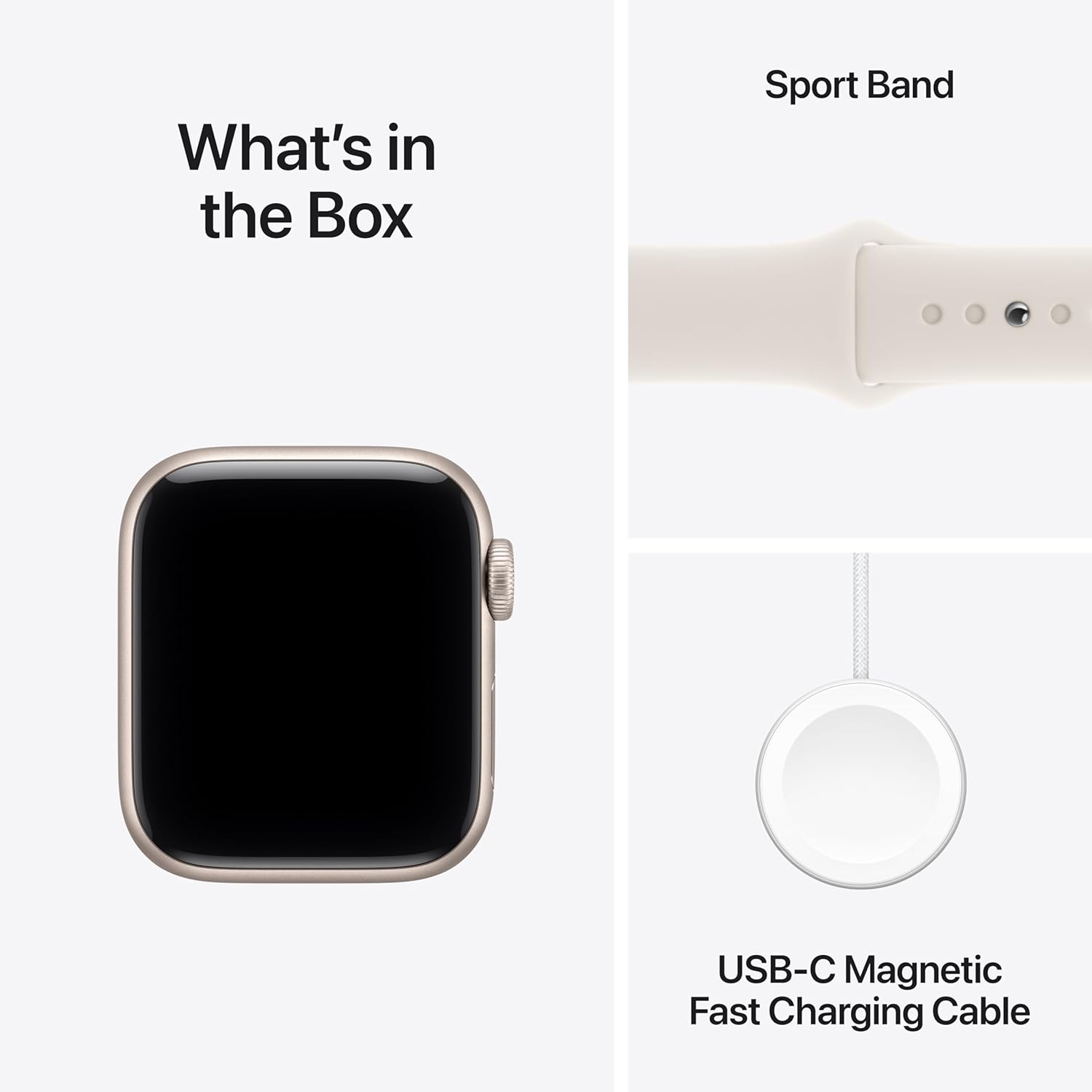 Apple Watch Se 3 Gps 40Mm Starlight Aluminium Case With Starlight Sport Band - M/L