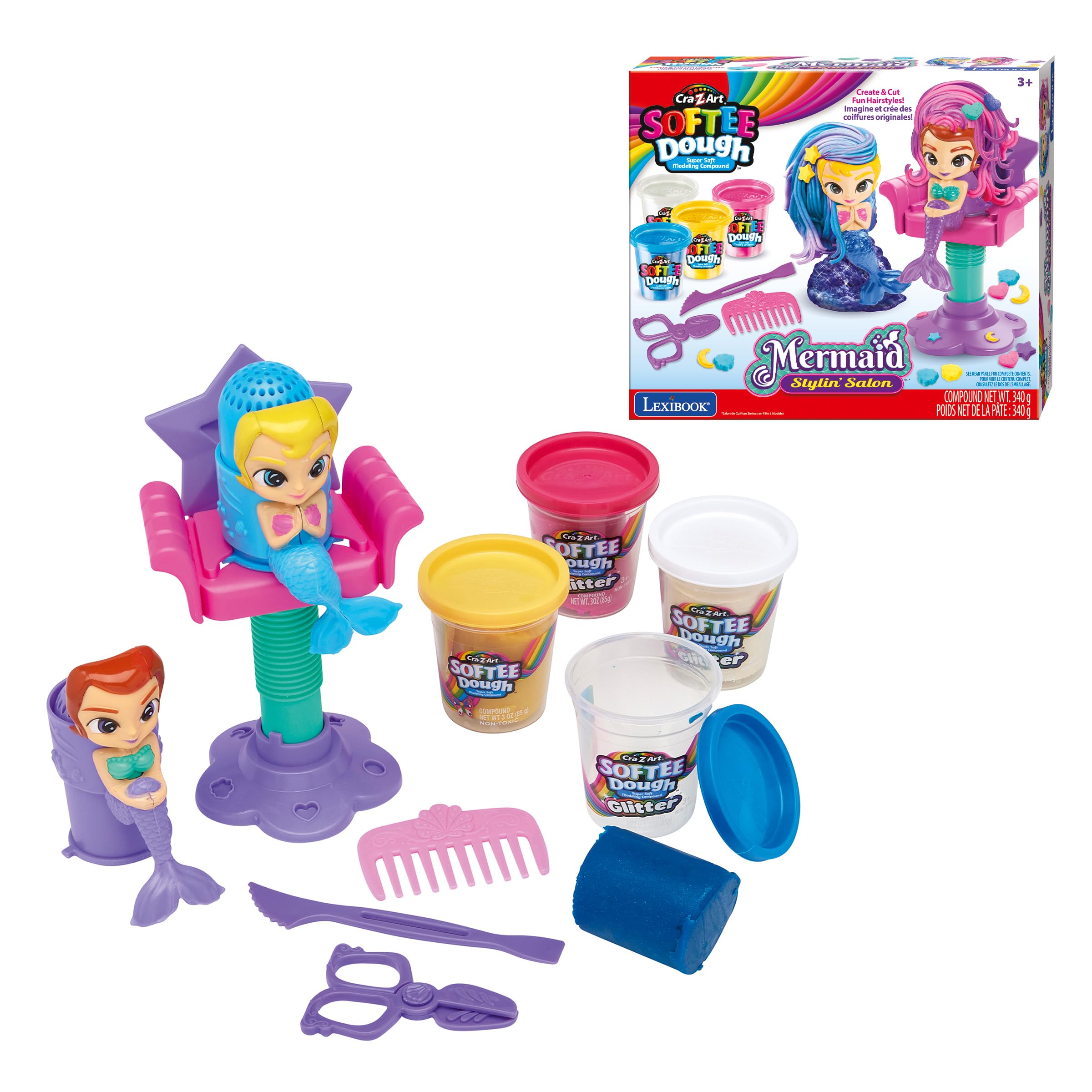 Cra-Z-Art - Softee Dough Sparkling Mermaid Styling Salon (Crdough12)