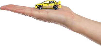 Majorette, JDM Leyends Giftpack mit 5 Autos, Set mit 5 Autos (Honda, Nissan, Toyota, Mitsubishi), Metall, Maßstab 1:64, 7,5 cm, Freilauf, dekorierte Box, offizielle Lizenzen, 3 Jahre (8504105000