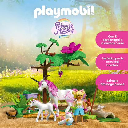 Playmobil - Collectible Unicorn: Sky Rose With Fairy (71841)
