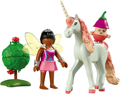 Playmobil - Collectible Unicorn: Sky Rose With Fairy (71841)