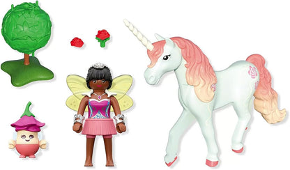 Playmobil - Collectible Unicorn: Sky Rose With Fairy (71841)