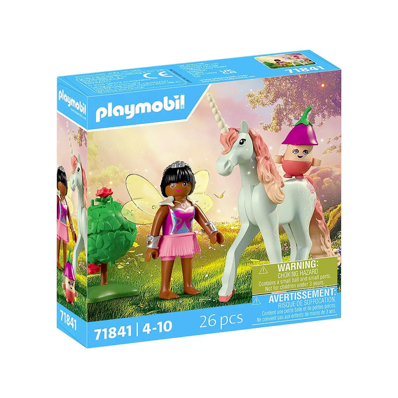 Playmobil - Collectible Unicorn: Sky Rose With Fairy (71841)