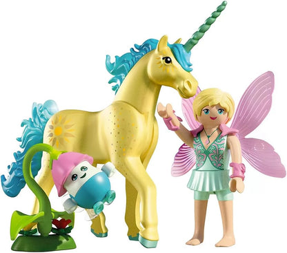 Playmobil Fantasy & Magic Excursión de las hadas | 2 hadas, familia de unicornios y Joyling con cueva de piedras preciosas | Fomenta la creatividad | Juguete para niños a partir de 4 años | 72067