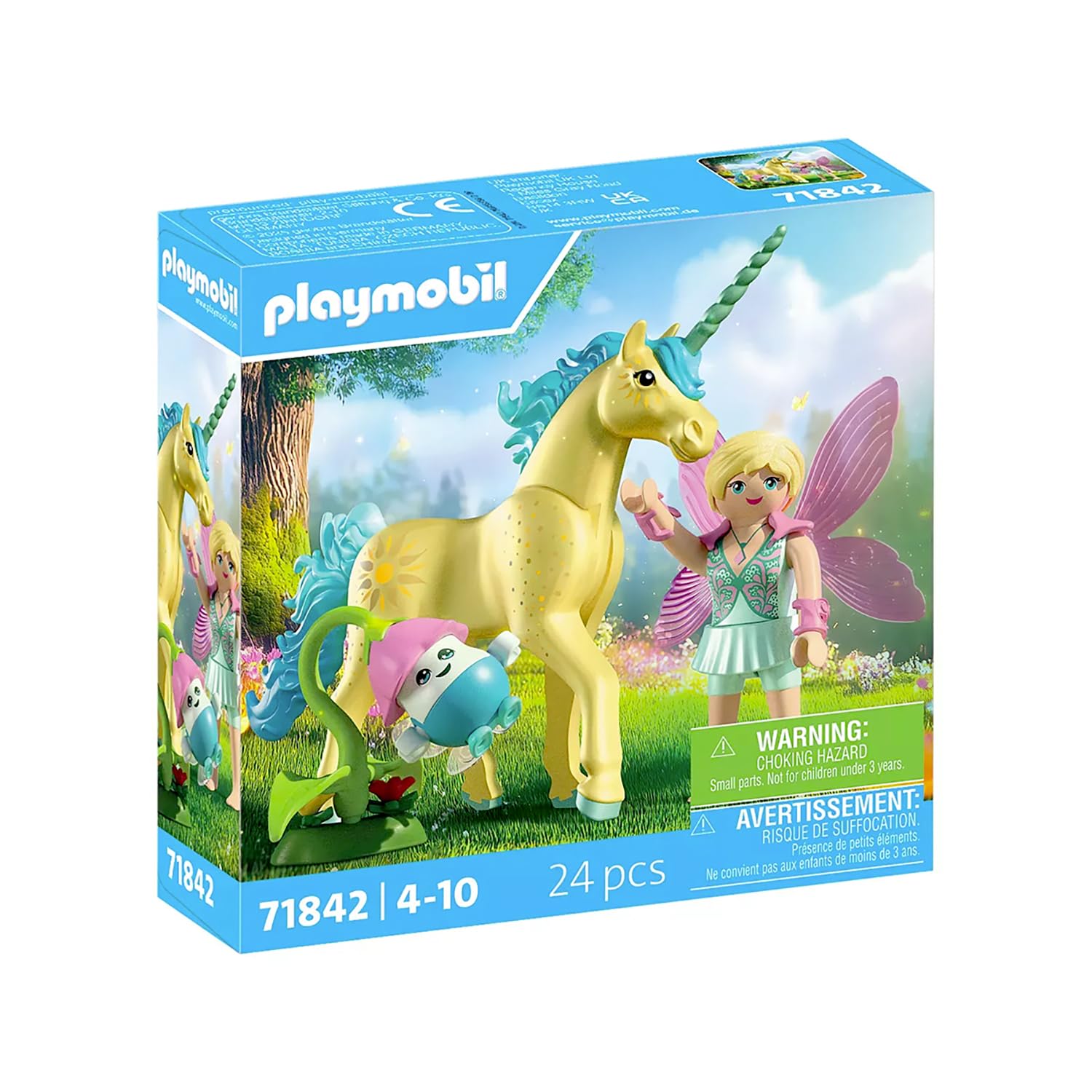Playmobil Fantasy & Magic Excursión de las hadas | 2 hadas, familia de unicornios y Joyling con cueva de piedras preciosas | Fomenta la creatividad | Juguete para niños a partir de 4 años | 72067