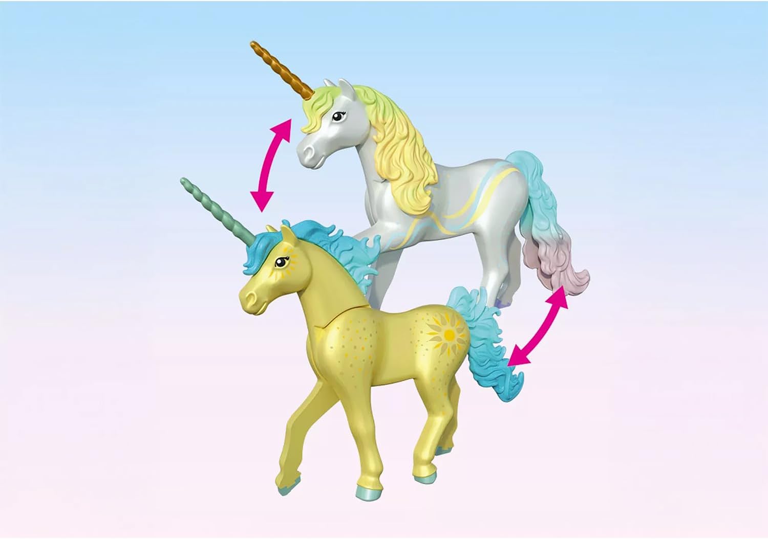 Playmobil Fantasy & Magic Excursión de las hadas | 2 hadas, familia de unicornios y Joyling con cueva de piedras preciosas | Fomenta la creatividad | Juguete para niños a partir de 4 años | 72067