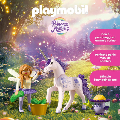 Playmobil - Collectible Unicorn: Lucky Lavender With Fairy (71843)