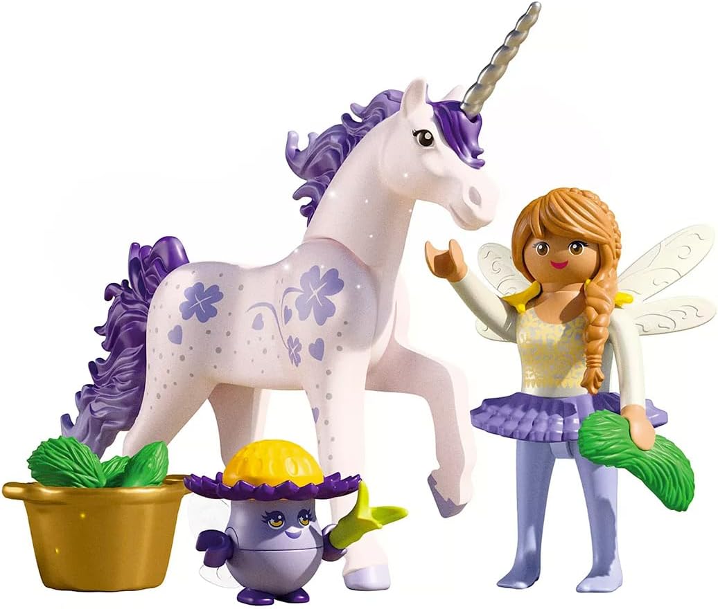 Playmobil - Collectible Unicorn: Lucky Lavender With Fairy (71843)