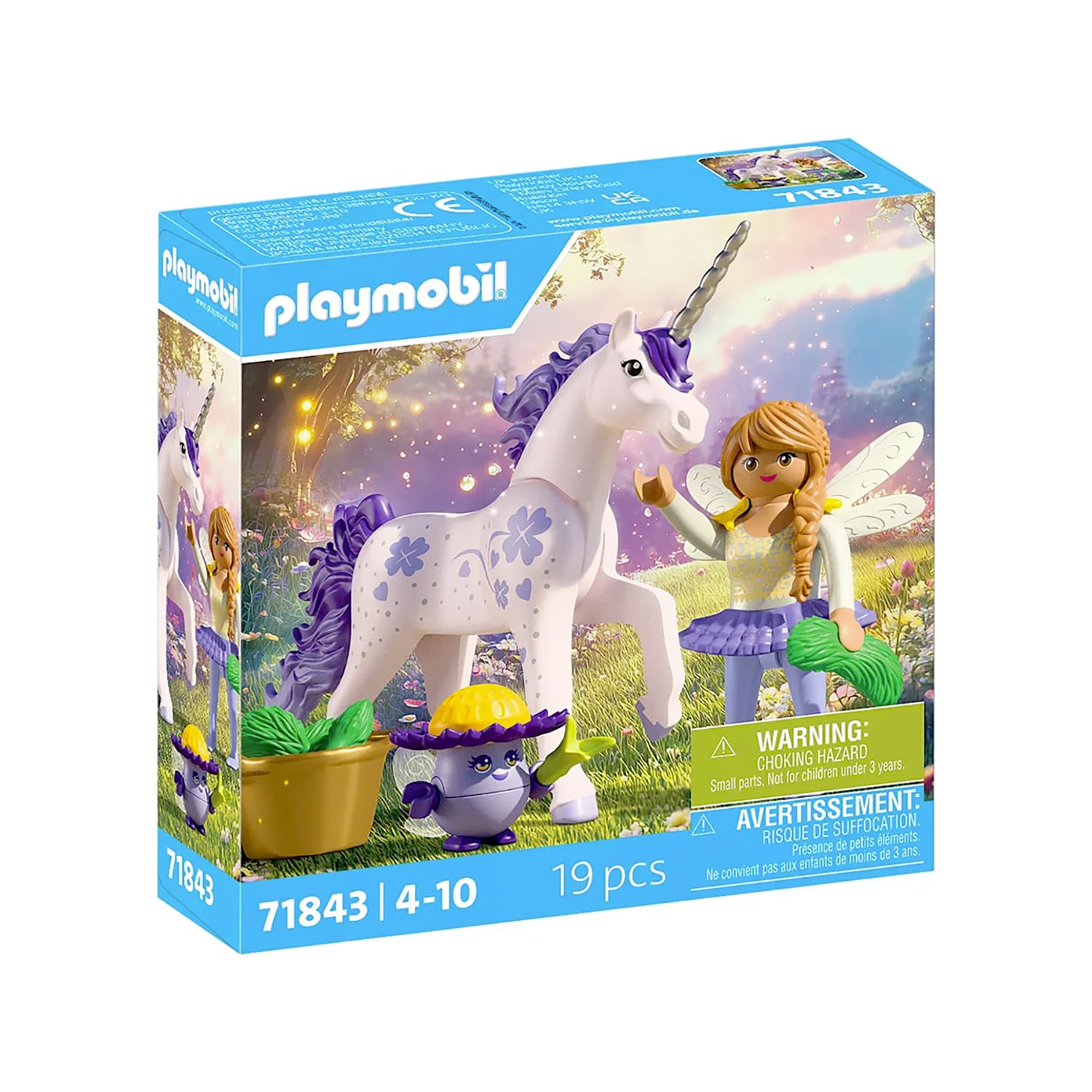 Playmobil - Collectible Unicorn: Lucky Lavender With Fairy (71843)