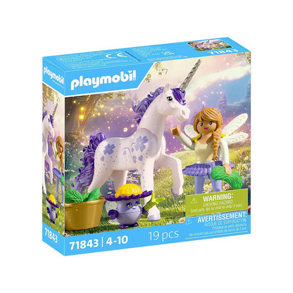 Playmobil - Collectible Unicorn: Lucky Lavender With Fairy (71843)