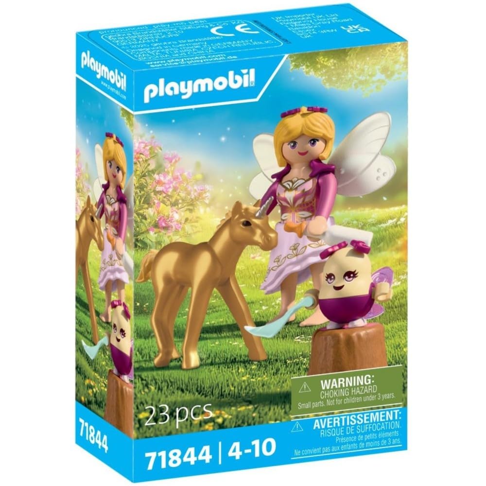 Playmobil Golden Unicorn Foal with Fairy – Magical Fantasy Figure Set with Accessories, Imaginative Role‑Play Toy for Kids Ages 4+