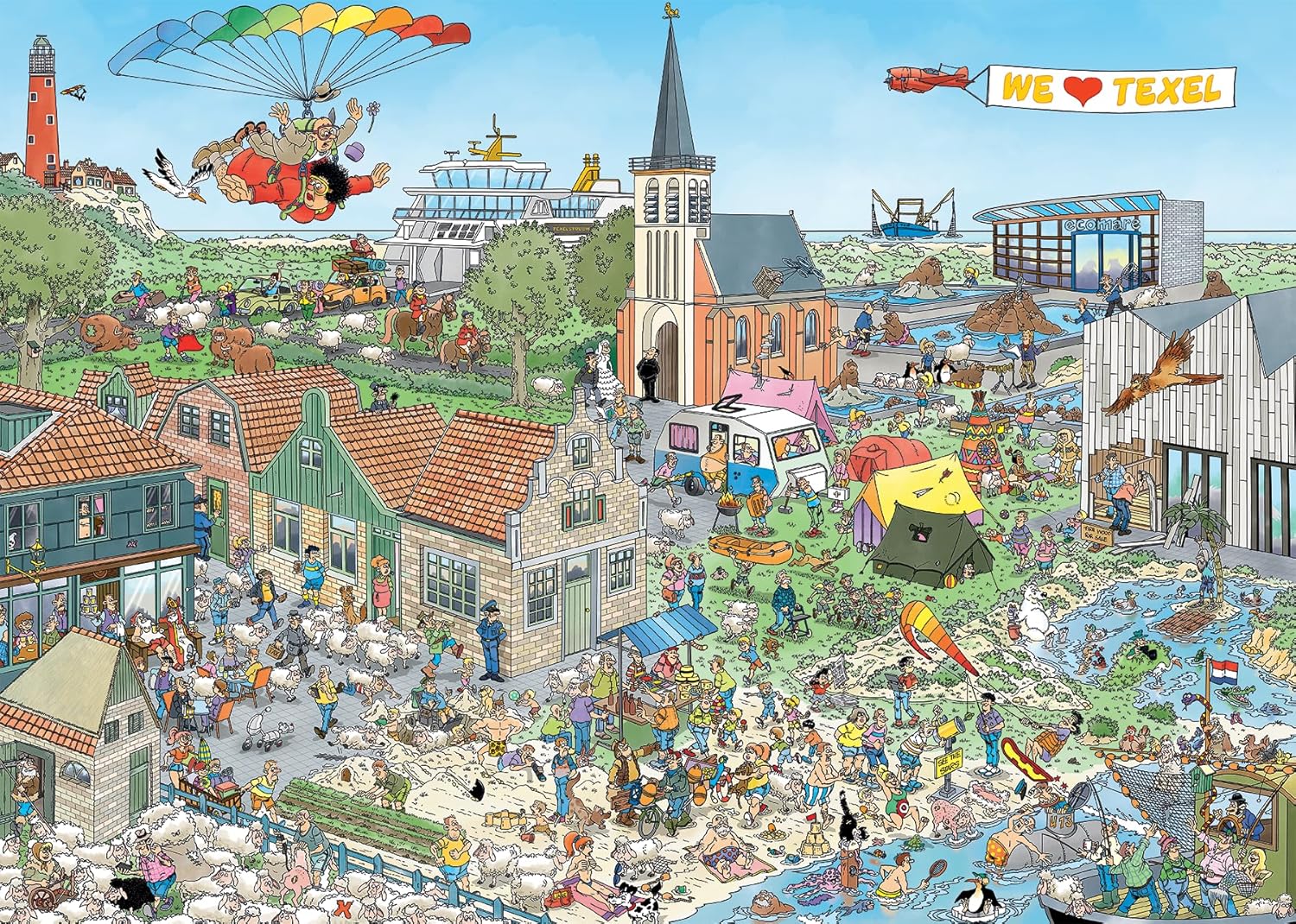 Jan van Haasteren - Rondje Texel (1000 stukjes