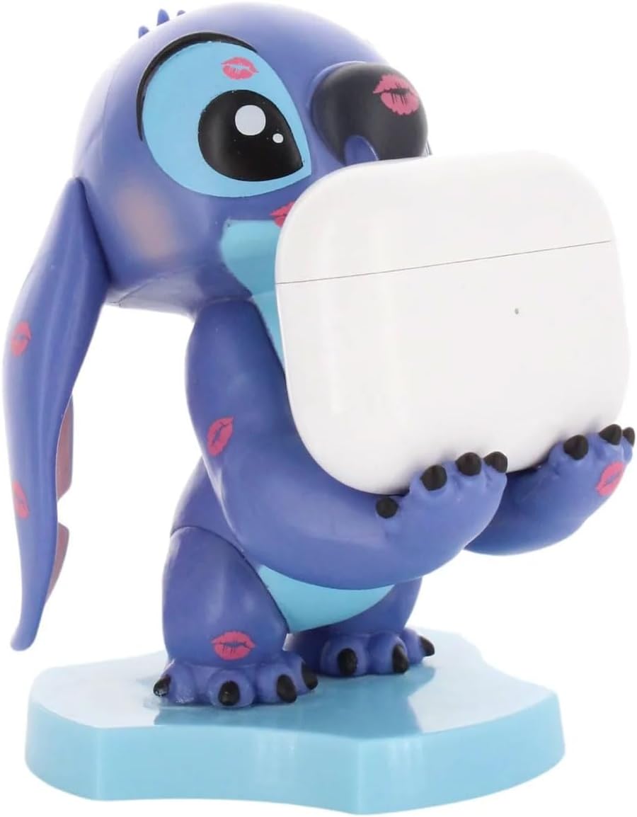 Exquisite Gaming: Holdems: Lilo & Stich - Loved Up Stitch - Earbud & Phone Holder, Cable Guys Stand, Mini Collectibles with a Twist, Licensed Figure