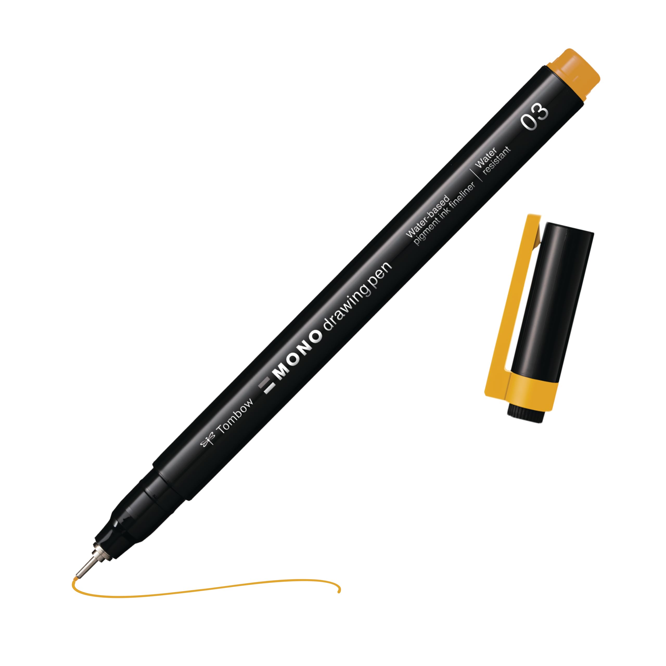 Tombow Fineliner Mono Drawing Pen 03, Yellow