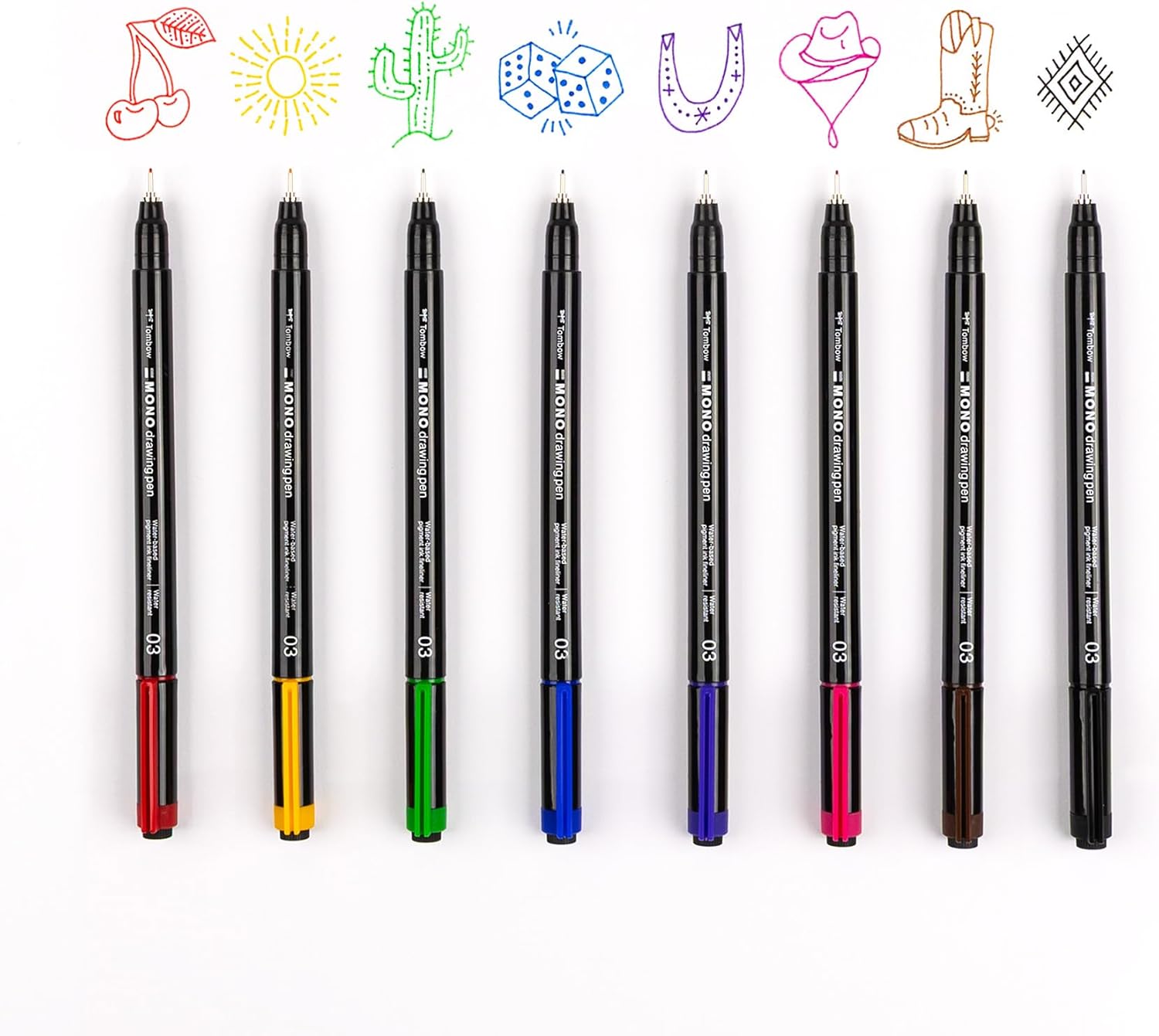 Tombow Fineliner Mono Drawing Pen 03, Blue