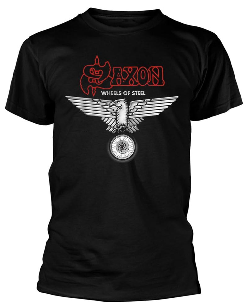 Razamataz Saxon 'Wheels of Steel' (Black) T-Shirt
