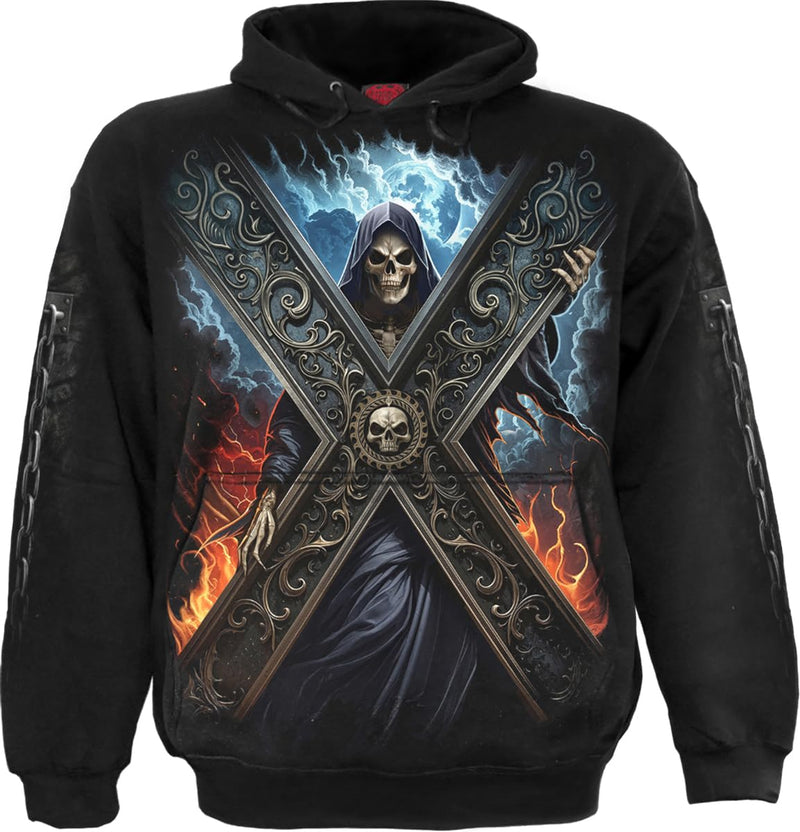 Spiral - CROSSED OVER (Unisex Black Hoodies) Ex Ex Large