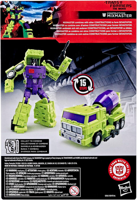 Transformers Studio Series Voyager Class The The Movie Constructicon Mixmaster Action Figure
