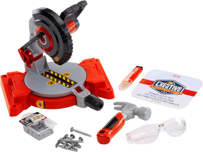 little tikes Creative Construction Power Cuts Set - Includes 6 Accessories, Pretend Play Construction Set, Suitable for Boys and Girls Ages 3+ Years