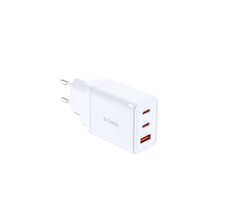 65W Gan Charger 2 Usb-C Ports 1 Usb-A Port Simultaneous Charging