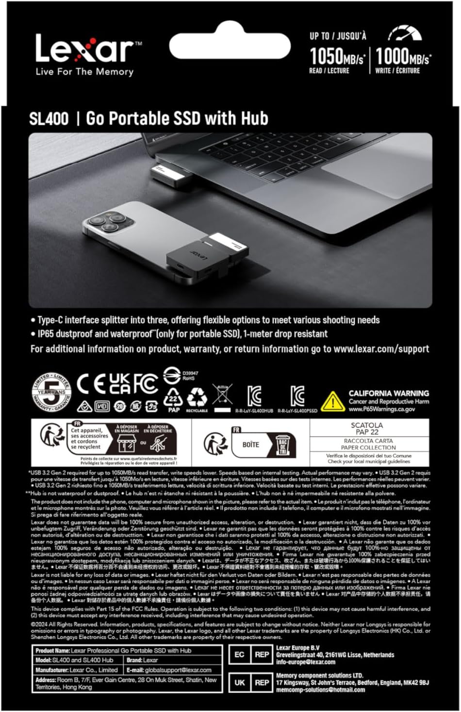 Lexar Pro Go Pssd With Hub 2Tb Ssd