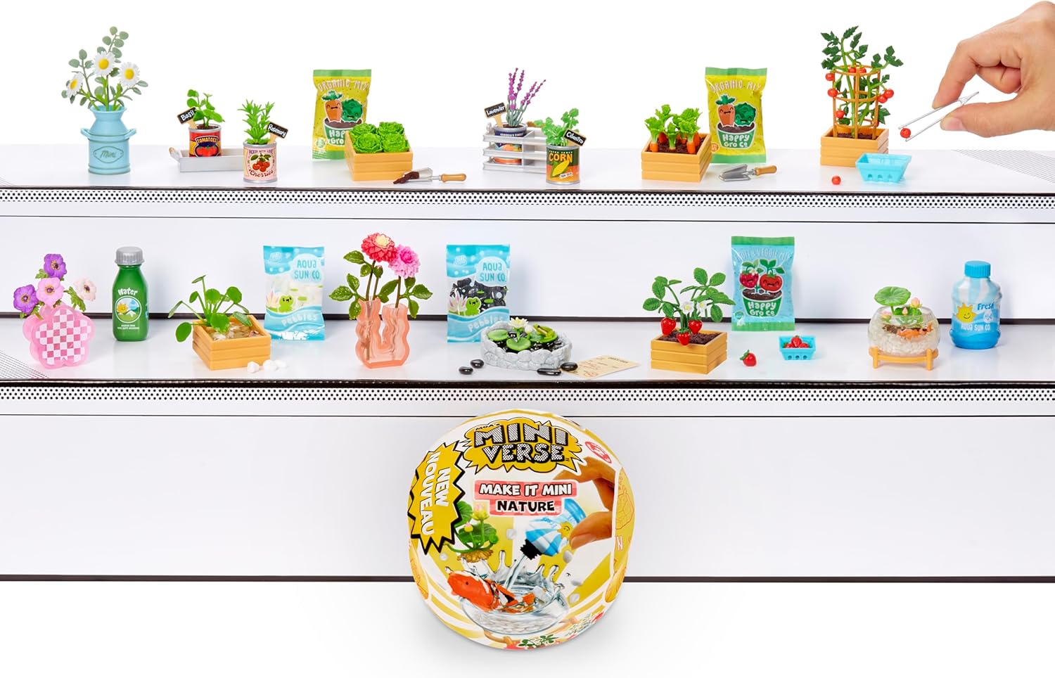 MGA's Miniverse Make It Mini Nature Series 2 - mini-verzamelobjecten, DHZ, speelhars, replicaplanten, dieren, bloemen, planten, voor verzamelaars en kinderen vanaf 8 jaar, NIET EETBAAR