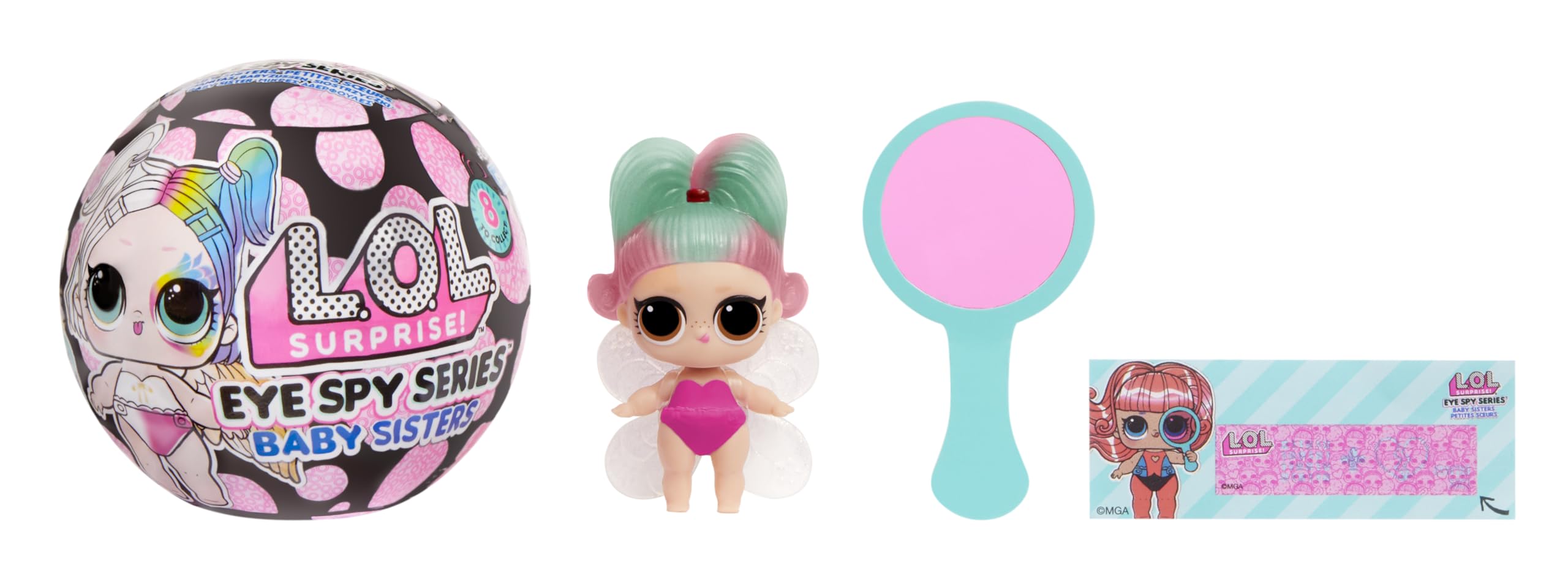 L.O.L. Surprise! Eye Spy Series Baby Sisters: Include 1 Bambola, Confezione Cieca, Cambio Colore, Sorprese da Svelare, Abiti e Accessori. Colleziona Tutte le 8 Bambole