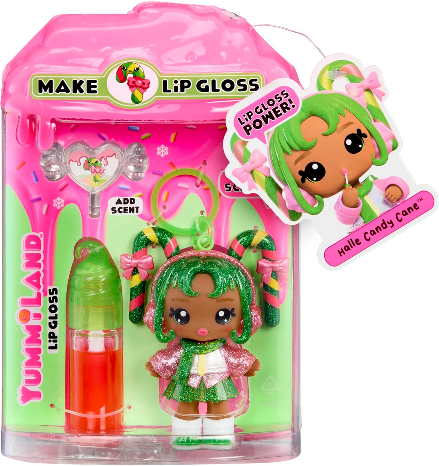MGA Entertainment - Yummiland Pop - Halle Candy Cane met Lipgloss Set