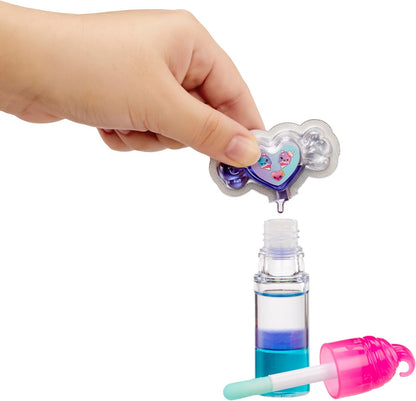 Yummiland Lip Gloss Doll: Mystery Color Change - Stephie Snowcone - Includes 1 Doll, DIY Lip Gloss + Removable Keychain, Cosmetic Play, Collectible, Suitable for Children Ages 4+