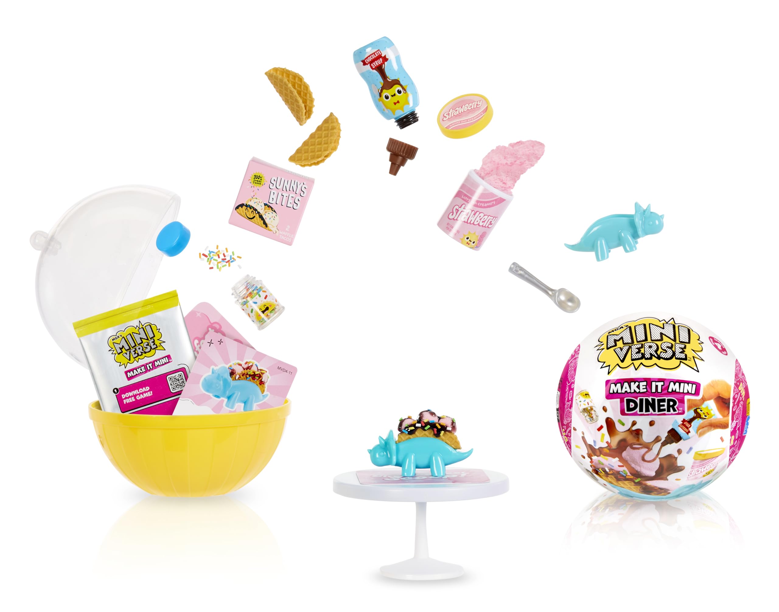 MGA's Miniverse Make It Mini Diner Series 4 - Mini Collectibles, DIY, Resin Play, Replica Food, For Collectors & Children Ages 8+, NOT EDIBLE