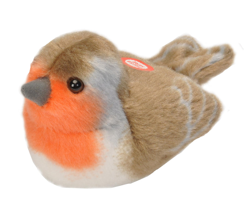 Wild Republic - Plush Toy Bird With Sound 18 Cm European Robin (808034)