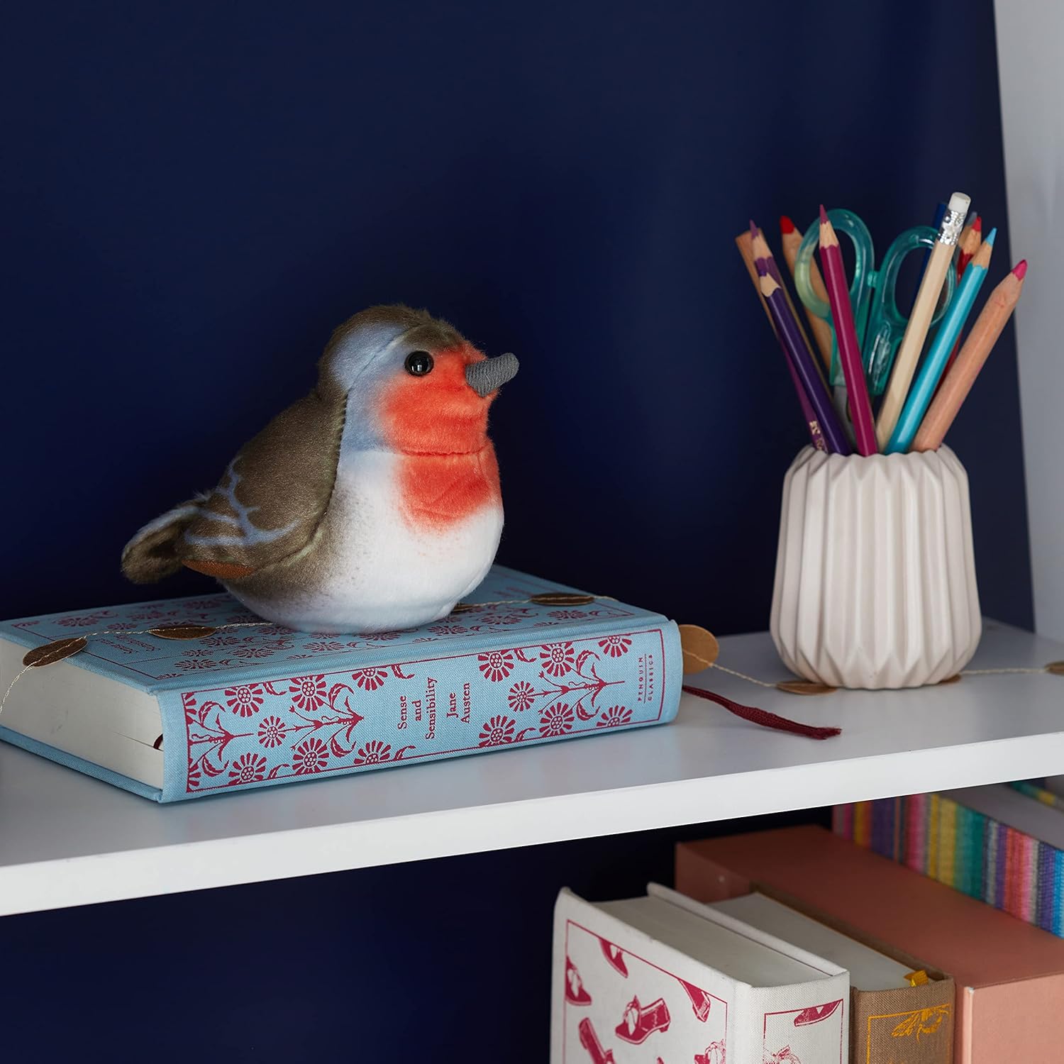 Wild Republic - Plush Toy Bird With Sound 18 Cm European Robin (808034)