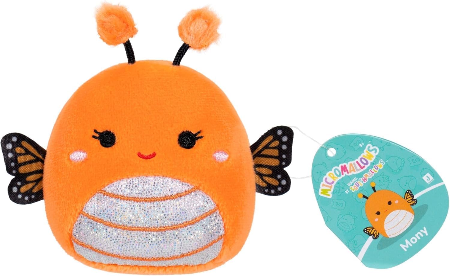 Micromallows SQMM0192-3 Pack, Super Soft Mini Squishmallows, 6.5 cm Plush Figures (Mony, Tristan, Victoria